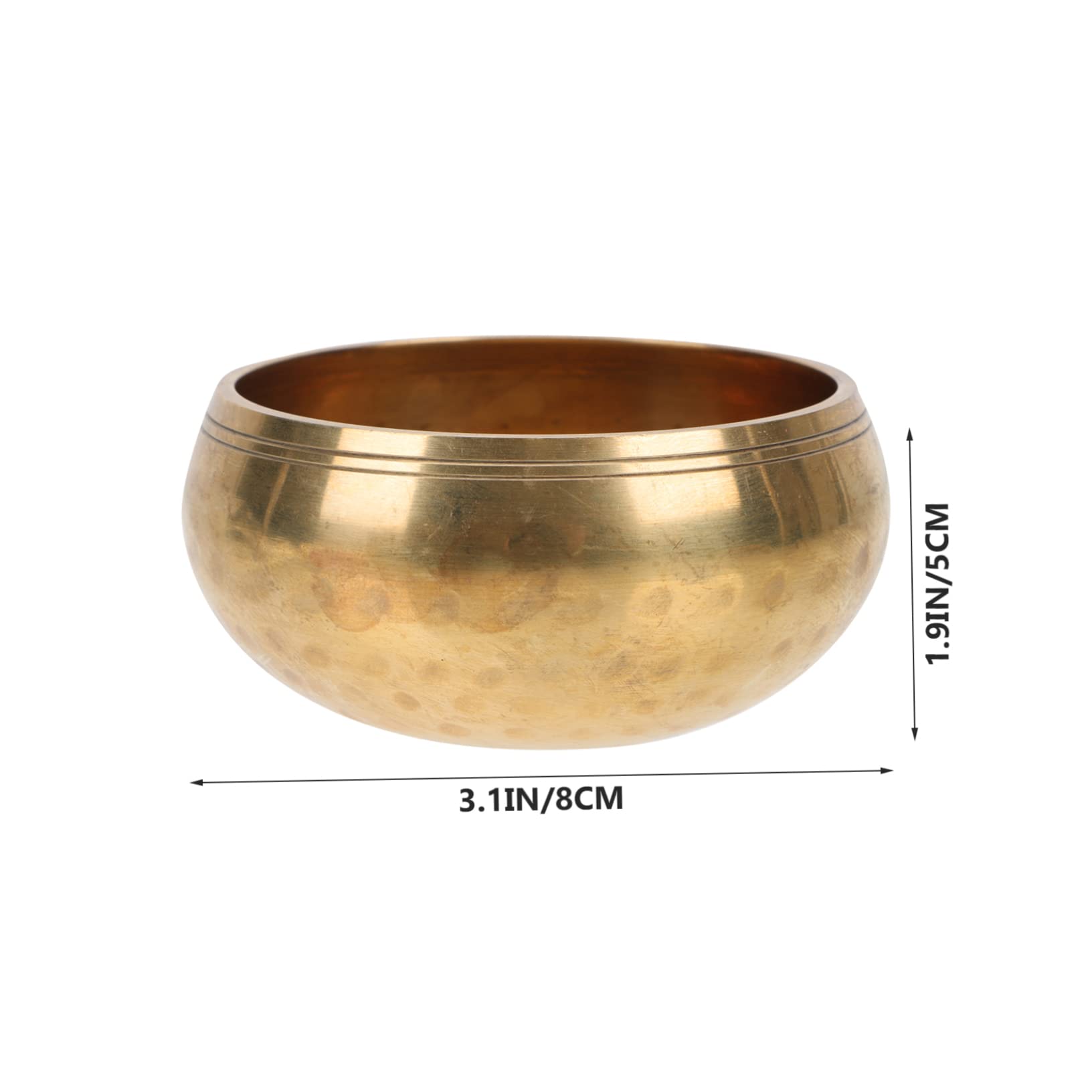 Kisangel 1Set Tibet Buddha Sound Bowl Copper Singing Bowl for Meditation and Therapy with Random Cushion Color for Relaxation and Relief