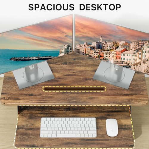 JOY worker 32" Standing Desk Converter with Spring-Lift & Keyboard Tray — view 4