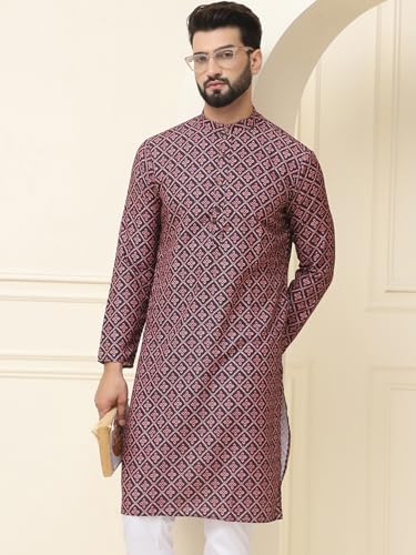 Image of SOJANYA (Since 1958 Men's Exquisite Silk Blend Kurta Elevate Your Festive Look-Crafted for Excellence