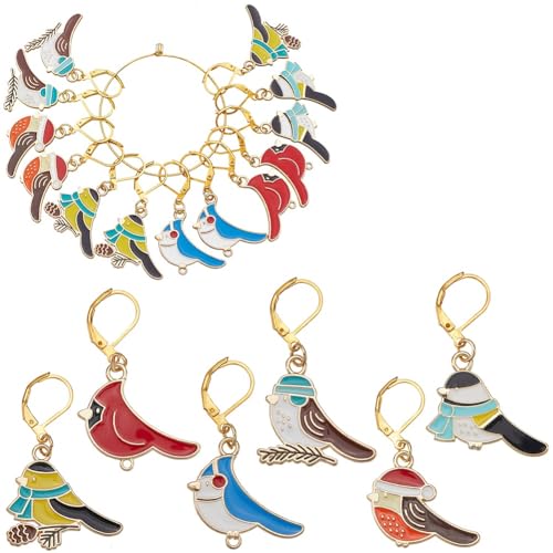 Marqueurs de point pour crochet, charms émaillés pour sublimer vos ateliers tricot