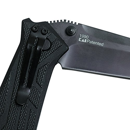 Image of Kershaw Brawler Pocketknife, 3 inch 8Cr13MoV Steel Modified Tanto Blade, Assisted Folder Opening with Flipper, Liner Lock System, Tactical EDC