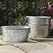 Oval Assorted Galvanized Tubs with Metal Handles - 1 Per Order