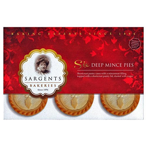 Sargents Deep Mince Pies 6 Pack - Weihnachts-, Advents-Törtchen