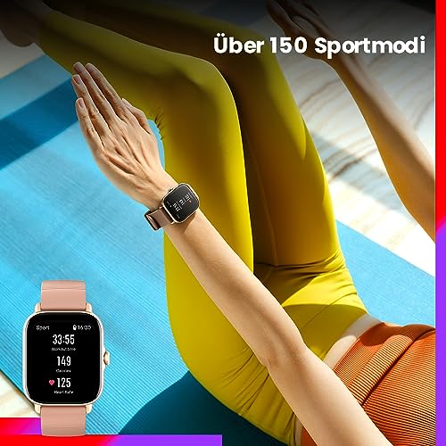 Amazfit GTS 3 Smartwatch Fitness, Kontrolle des Menstruationszyklus, Herzfrequenz, SpO2 und Stresslevel, intelligente Uhr mit mehr als 150 GPS-Sportmodi, 5 ATM wasserdicht, integrierte Alexa (Weiß) – Bild 4