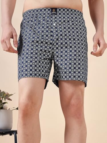 Image of Urban Scottish Ultra-Comfortable Men's Boxer Pants (Pack of 4), 100% Cotton with Stylish Print, Soft & Stretchy Elastic Waist Band, Dynamic Movement & Hardwearing Stitching,Breathable Gentle Snug Fit