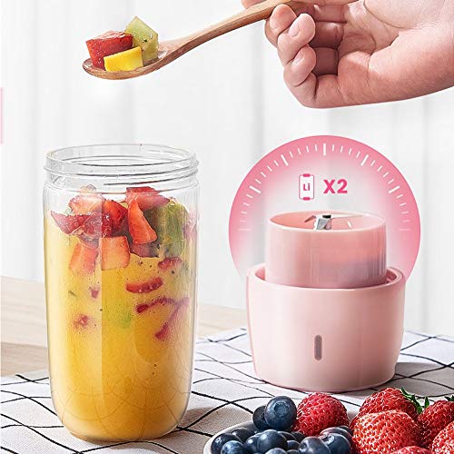 Espremedor portátil à prova d'água USB, espremedor elétrico, escritório para casa(Pink)