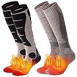 NOVAYARD ski socks for men(black+grey)