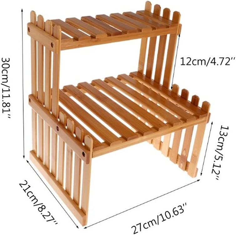 Plant Shelf Flower Display Stand Wood Storage Rack Garden Organizerstorage Shelf