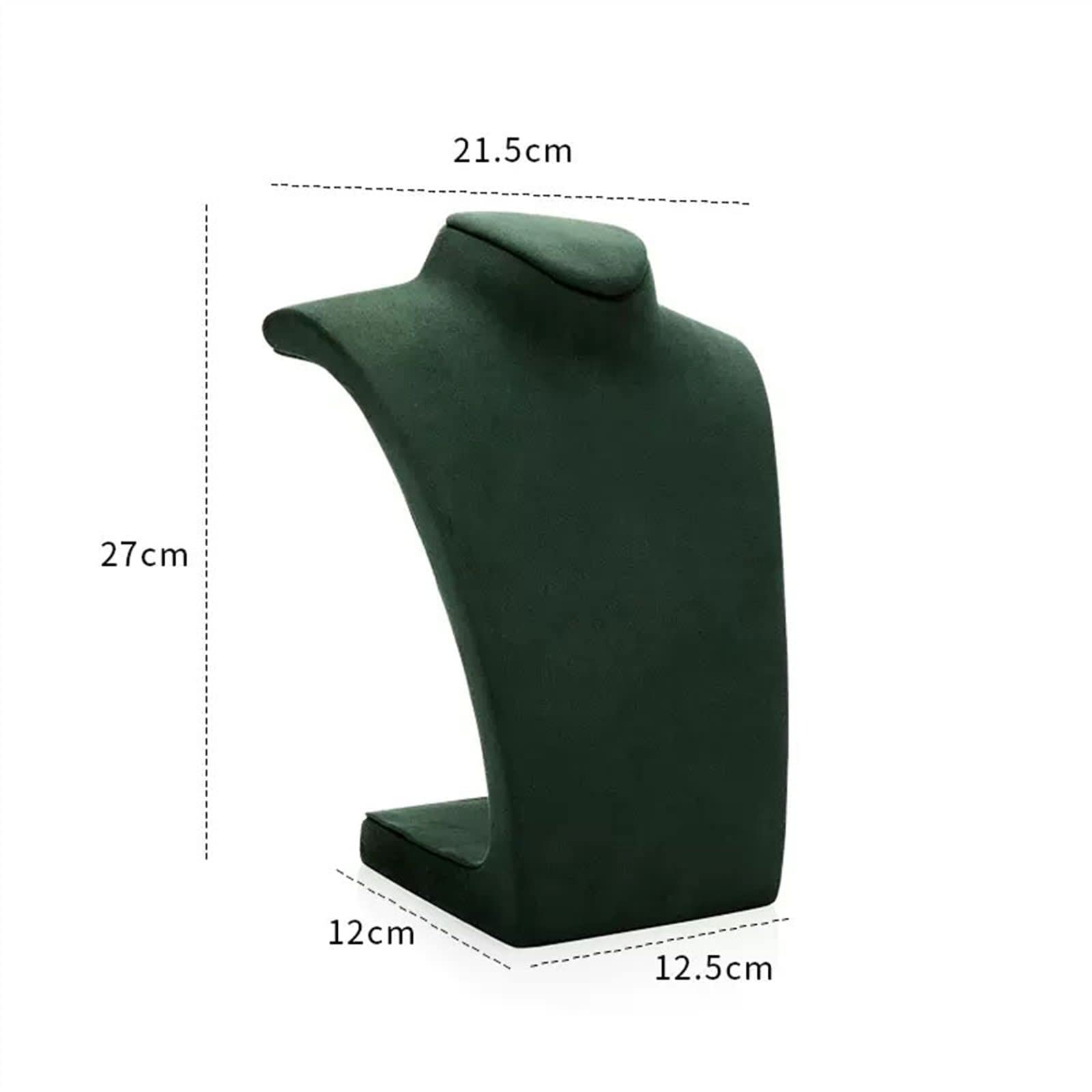 Espositore per gioielli Espositore per manichini per gioielli Espositore per orecchini e collane in velluto verde Espositore per gioielli Busto per mani Organizzatore per esposizione e vendita di