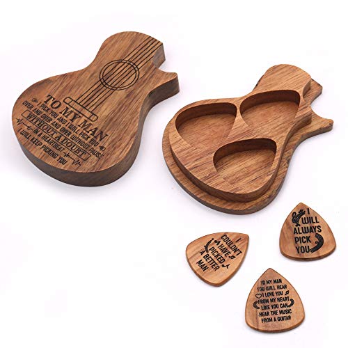 TreeLeaff Médiators en bois avec boîte en forme de guitare, médiator en forme de guitare, médiators avec médiators pour… - Les Beatles, Paul McCartney, John Lennon, RIngo Starr, George Harrison TreeLeaff Médiators en bois avec boîte en forme de guitare, médiator en forme de guitare, médiators avec médiators pour… – Image 6
