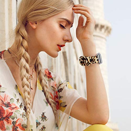 Image of Greatfine Scrunchie Band Compatible with Apple Watch Bands 38mm 40mm 41mm 42mm 44mm 45mm 46mm 49mm Women, Elastic Scrunchie Watch Strap for iWatch Watch Series 11 10 9 8 7 6 5 4 3 2 1 SE 3 2 Ultra 3 2