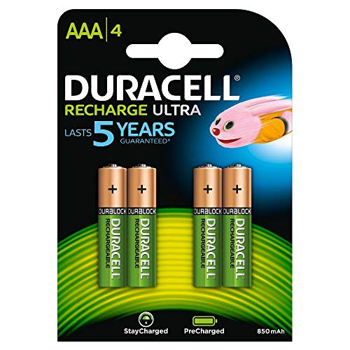 tonerahorro u00ae para su Uso en Duracell HR03-A Pilas Recargables NiHM AAA LR03 1.2V 850mAh Ultra (4 Unidades)