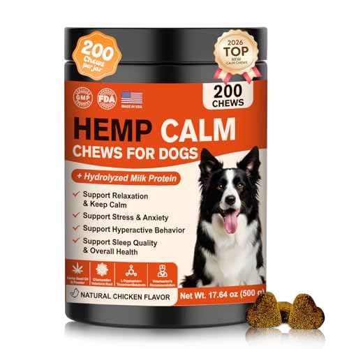 NHWHDJH Calming Chews for Dogs with Melatonin and Chamomile for Anxiety Relief and Stress Reduction for Fireworks Thunder Car Travel and Separation for Puppies and Adult Dogs