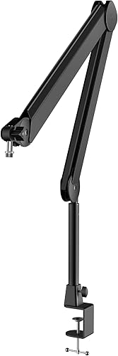 InnoGear Brazo de brazo de micrófono, soporte para micrófono con canales de gestión de cables, elevador de altura para Blue Yeti FIFINE AM8 K669B
