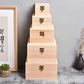 Amazon｜木箱収納 収納ボックス 天然木製 ロック木箱