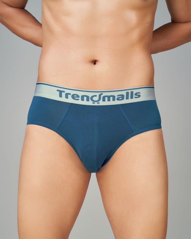 Image of TRENDMALLS Men's Birla Micromodal Regular Fit Solid Men Underwear Briefs with No Marks Waistband