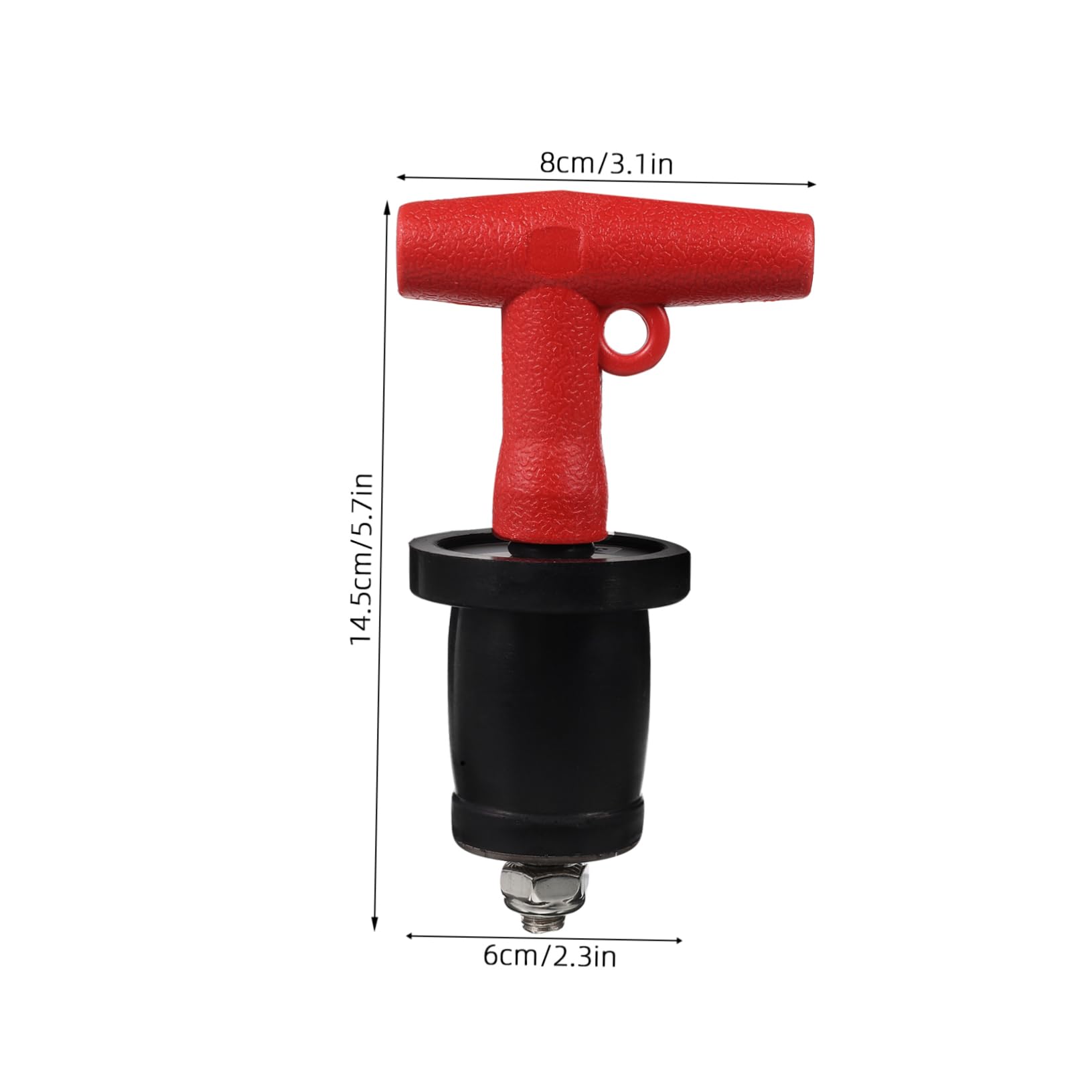 Parliky Boat Drain Plug with Ergonomic Handle and Rubber Construction for Leak Prevention Suitable for Yachts Kitchens and Plumbing Systems Versatile Drain Accessories