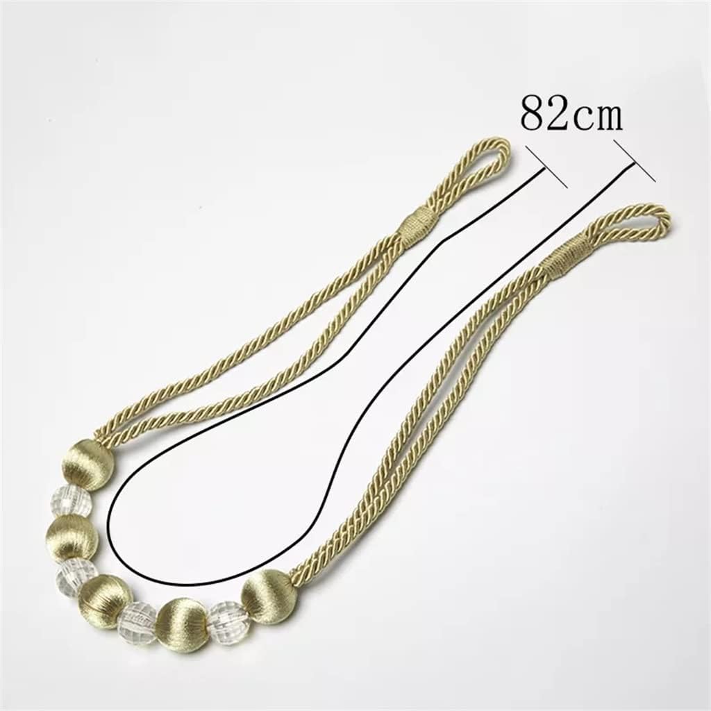 FMURY Bead Curtain Lace Up Home Decor Curtain Accessories Curtain Holder Rope Room Accessories(Black)