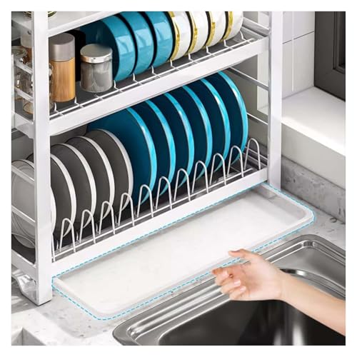 Égouttoir à vaisselle gain de place pour un comptoir de cuisine optimisé