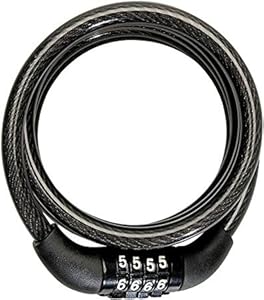 BIGZOOM Steel Spiral Lock Numlock 70004 Multipurpose Number Lock (Black)