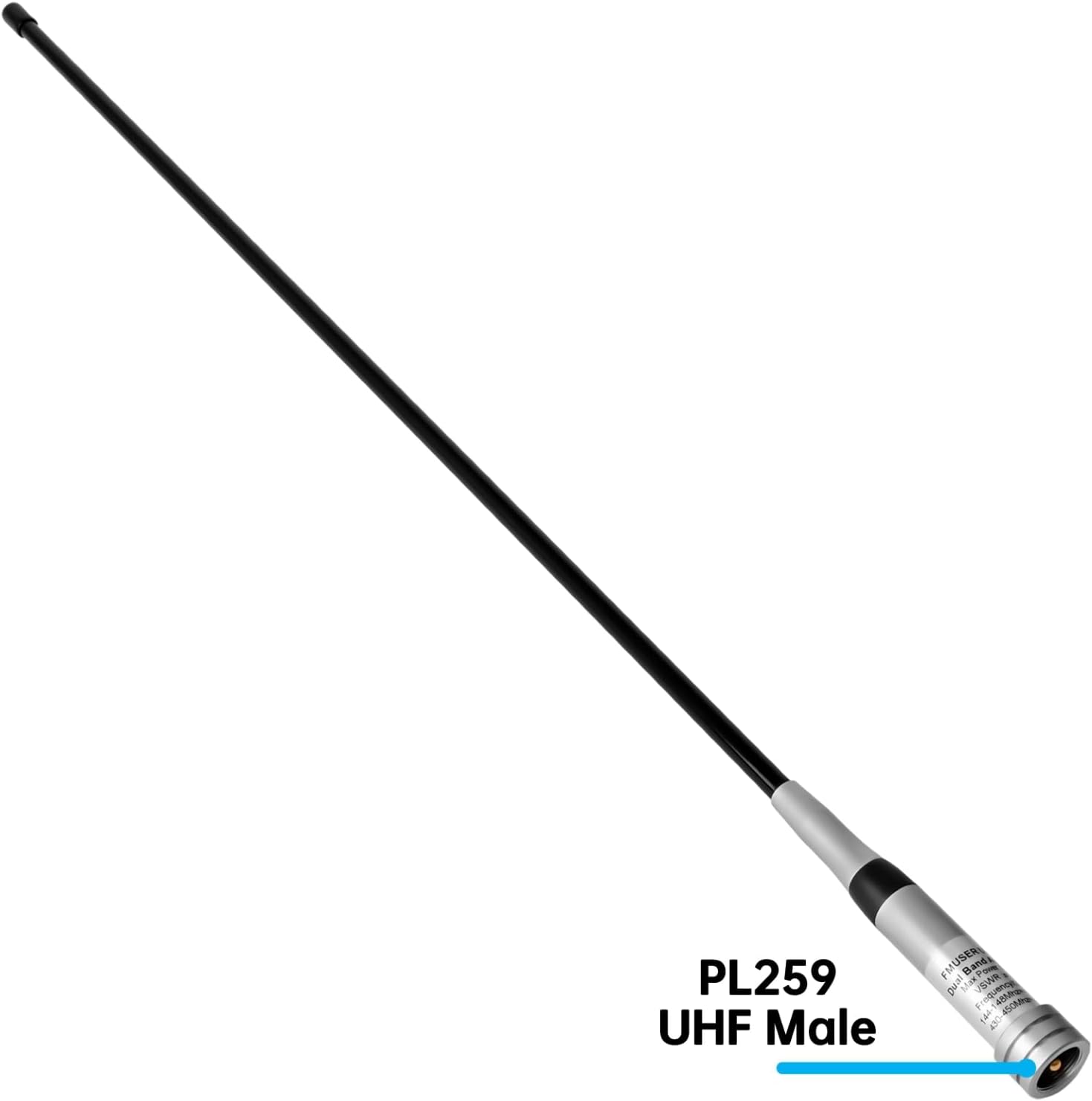 UV300 26 Inch Dual Band Mobile Antenna, 144/430MHz VHF/UHF Ham Radio Antenna with PL259 Connector for Car, SUV, Truck