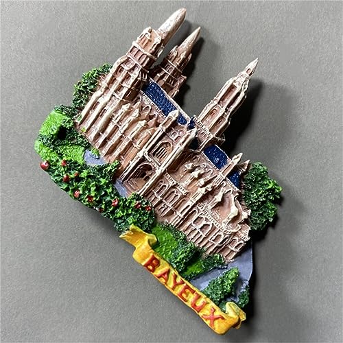Imán decorativo Catedral de Bayeux Francia 3D miniatura 3