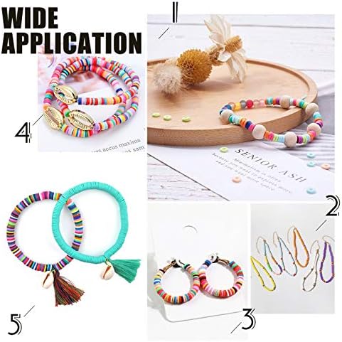 PH PandaHall Heishi Clay Beads, 4500 Pcs 24 Colors 8mm Vinyl Disc Beads Flat Round Handmade Polymer Clay Beads for Hawaiian Earring Choker Anklet Bracelet Necklace Jewellery Making Summer Surfer