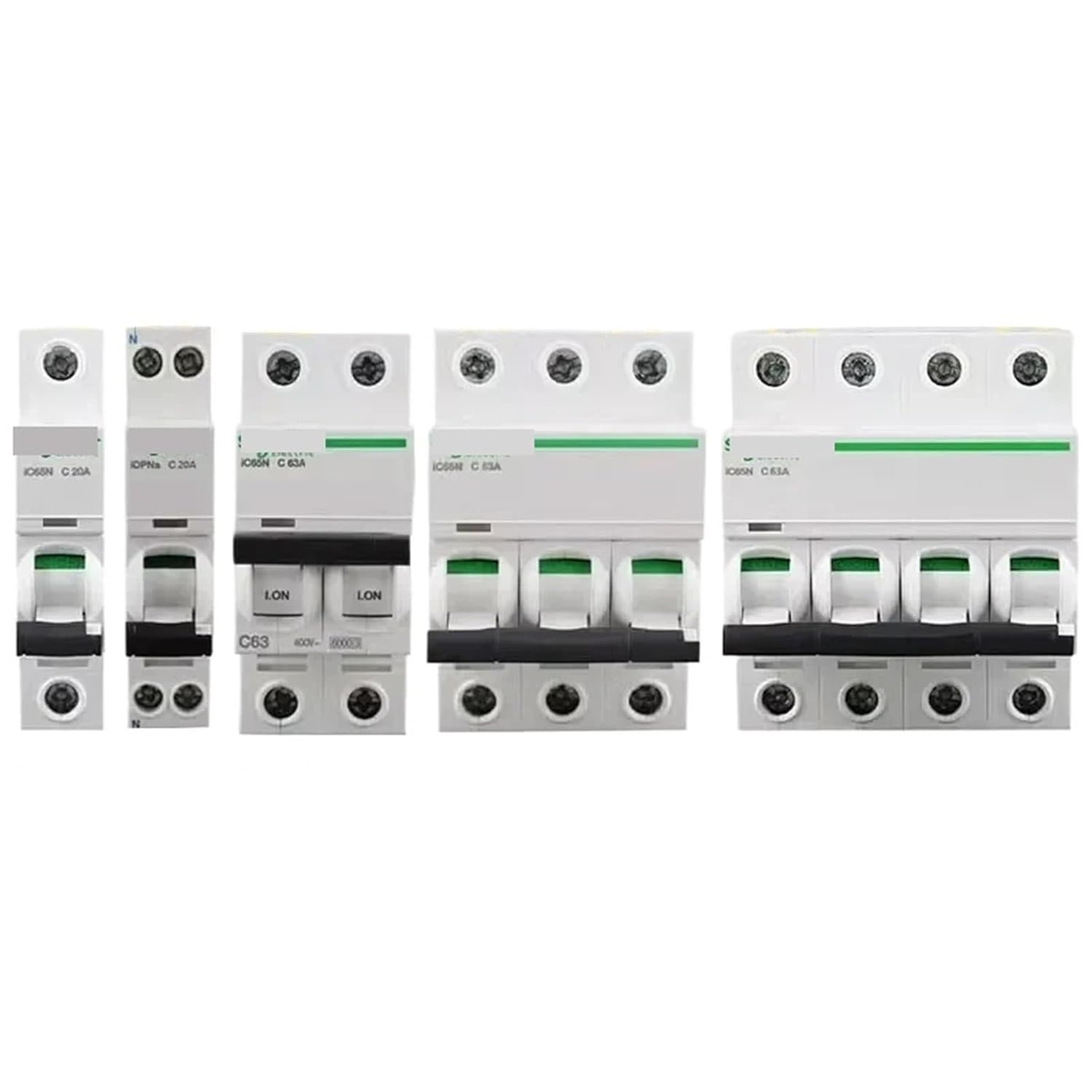 Air Switch Miniature Circuit Breaker IC65N/60N 1/2/3/4P Household 1-63a AC 1Pcs(4P,25A)