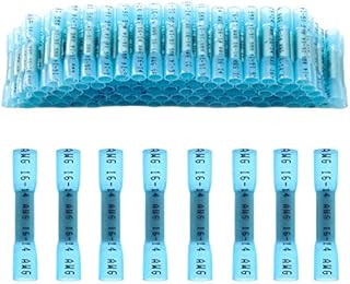 CEEYSEE 100Pcs of Blue Heat Shrink Butt Connector 16-14 AWG Insulated Waterproof Marine Automotive Wire Crimp TerminalRTL)