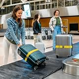 WISYOK Pasek do walizki, 2 sztuki, 130-250 cm, regulowany, żółty