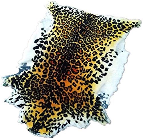 Okayda Wild Leopard Printed Sheepskin Rug Natural Australian Lambskin Carpet Novelty Soft Area Rug Luxury Decorate For Living Room And Bedroom #TOP4