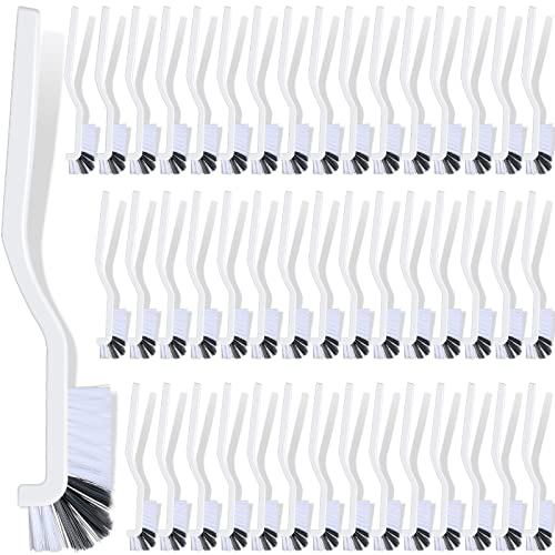 48 Pcs Kitchen Scrub Brush Bulk Sink Bathroom Cleaning Brush Right Angle Mini Grout Brush Plastic Edge Corner Dish Brush For Household Bottle Tile Lines Window Track Crevice With Stiff Bristle #TOP16