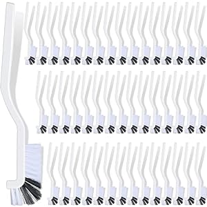 Rtteri 48 Pcs Kitchen Scrub Brush Bulk Plastic Sink Bathroom Cleaning Edge Corner Brush for Household Bottle Dish Tile Lines Window Track Crevice with Stiff Bristle