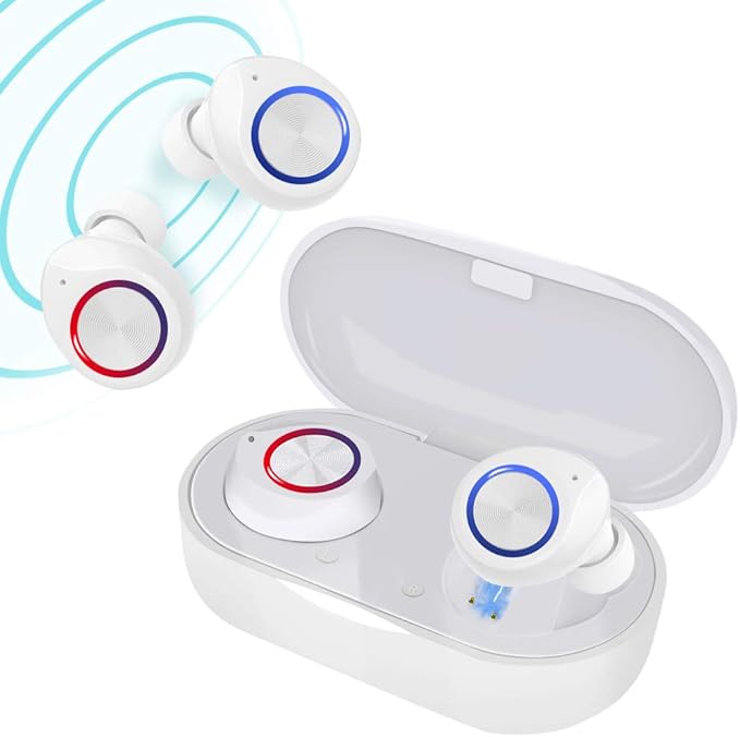 Aiboondee Audifonos Bluetooth True Wireless Earbuds V5 0 Audifonos Inalambricos Led Deportivos Sonido Estereo Hd Con Funda De Carga Gratis Blanco Electronica Amazon Com