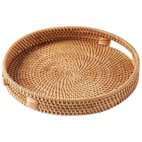 Natural Honey Rattan Serving Tray by Jungle Culture Cover