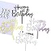 Produktbild Coriver 12er Pack Happy Birthday Cake Topper, Acryl-Glitter-Cupcake-Topper für Geburtstagskuchen-Dekorationen (Gold, Roségold, Silber, Blau * 3)