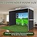 VICCGO Indoor Golf Simulators Enclosure 10 X 8FT with HD Impact Screen & Durable Aluminum Frame,30 Minutes Quick Setup Golf Enclosure Kit with Impact Screen for Home, Backyard & Garage.