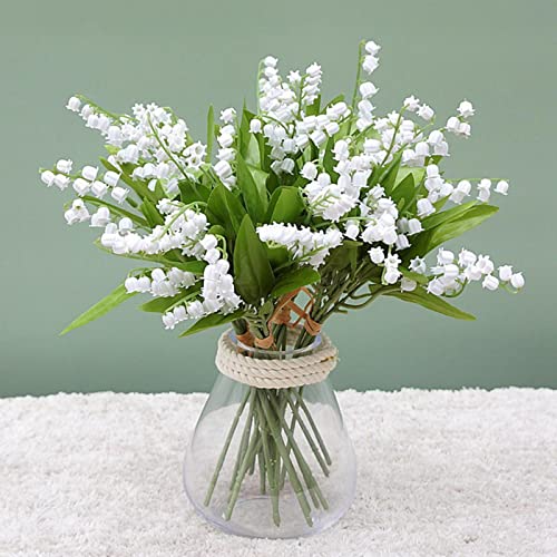 Iyka White Artificial Flowers Fake Plastic Handmade Letter Bellflower Home Decoration Plant Wall Wedding Household Products #TOP1