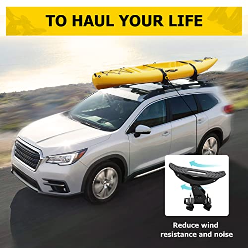 Auxmart Kayak Roof Racks Universal Saddles Kayak Carrier Mount Roof Top Mounted On Roof Racks For Canoe Boat Paddle Board Surfboard Car Suv Crossbar #TOP4