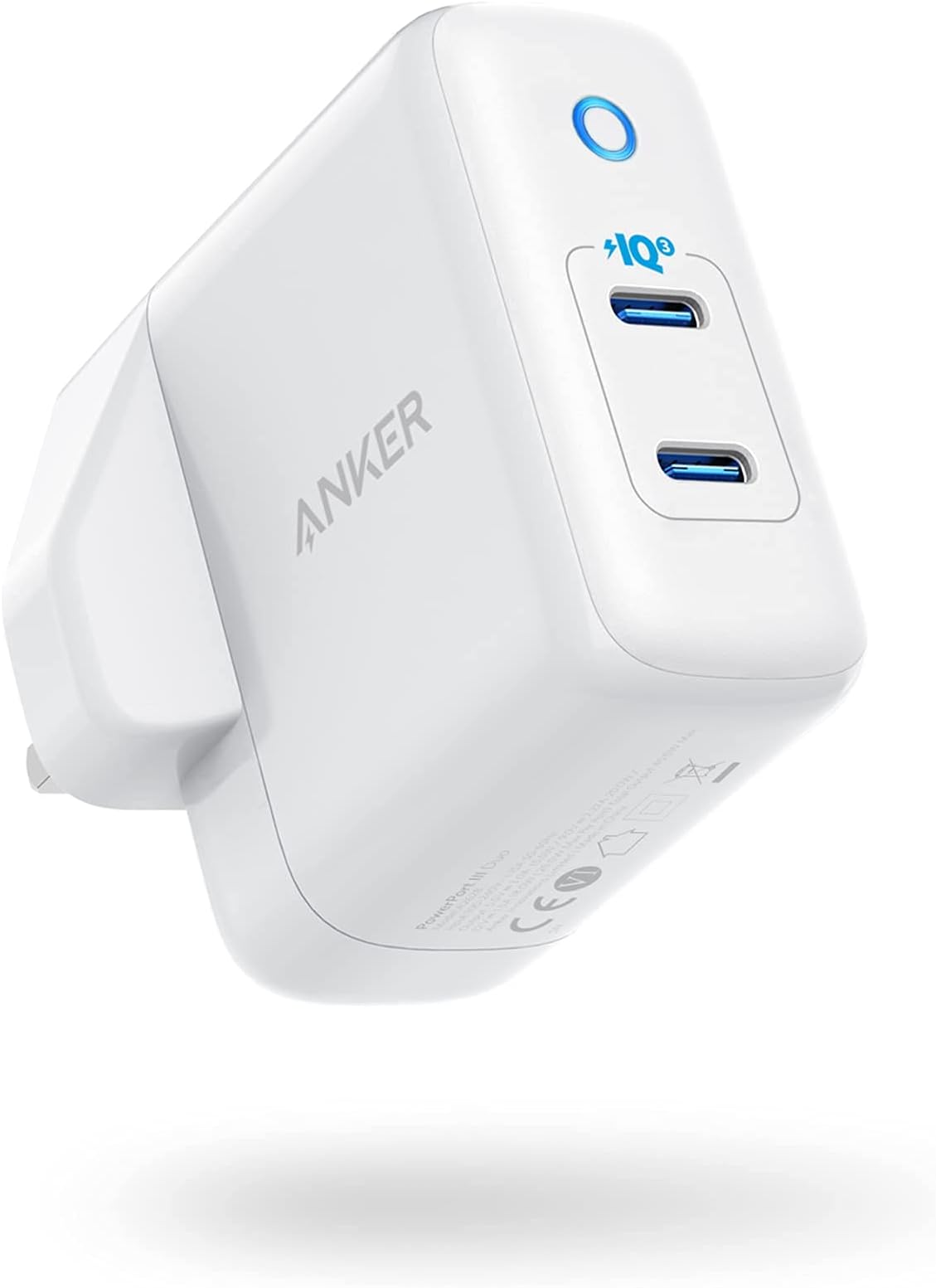 iPhone Charger USB-C, Anker 40W 2-Port PIQ 3.0, PowerPort III Duo Type C Compact Fast Charger, Power Delivery for iPhone 13/13 Mini/13 Pro/13 Pro Max/12/11, Galaxy, Pixel, iPad/iPad Mini, and More