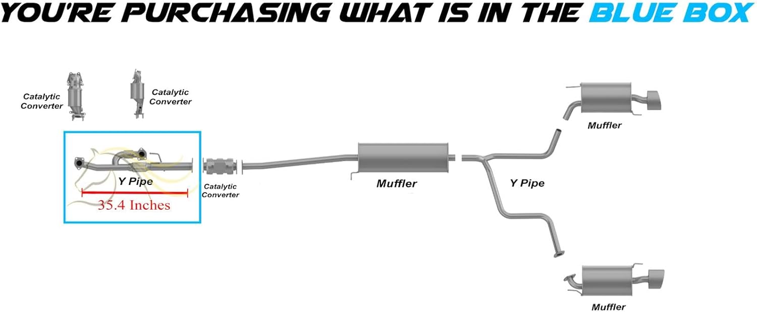 Exhaust Front Flex Y-Pipe Compatible for 2004-2006 Acura MDX 3.5L | Stainless Steel | Northeastern Exhaust | Free Gaskets and Bolt Kit Included | Direct-Fit Replacement