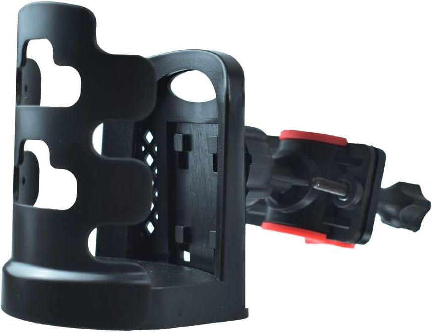 Universal Motorcycle Cup Holder Handlebar Attachment with Mount Adjustable & Rotate for Bike, Stroller, Wheelchair