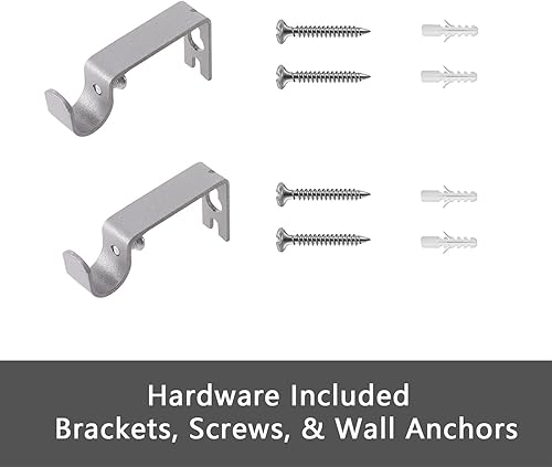Miniatura 7 de GXOACKJ Barras de cortina para ventanas de 66 a 120 pulgadas, juego de barras de cortina decorativas de 58 pulgadas, barra de cortina de metal