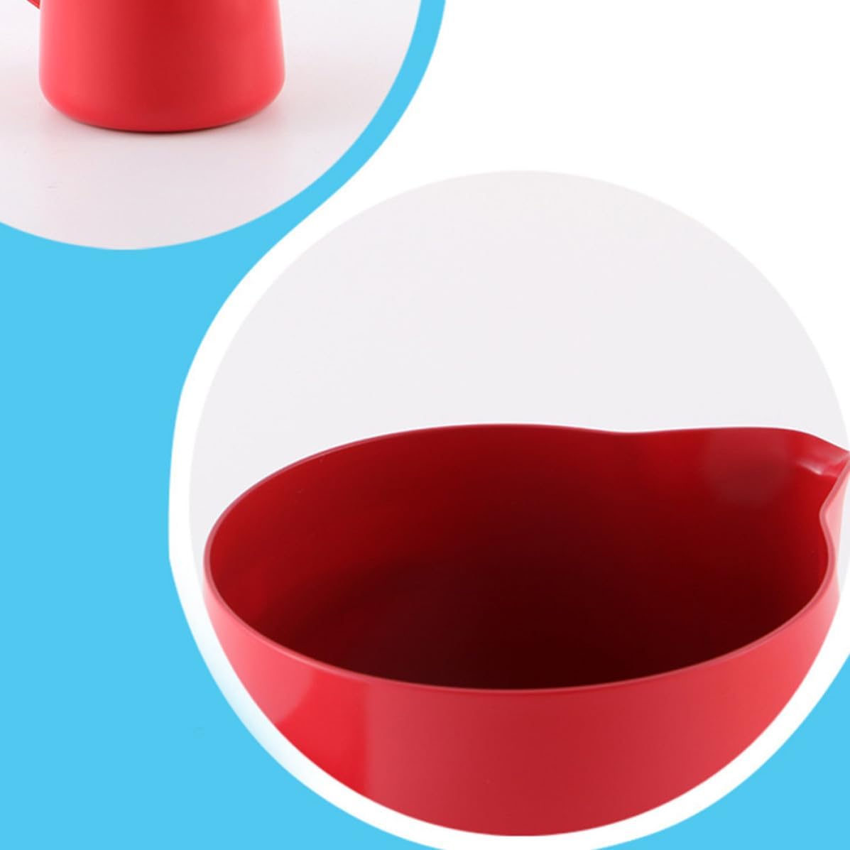 Red 400ml Stainless Steel Milk Pourer for Coffee Frothing