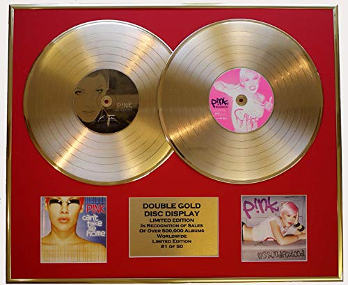 PINK/DOUBLE CD GOLD DISC & PHOTO DISPLAY/LTD. EDITION/COA/CAN'T TAKE ME HOME & MISSUNDAZTOOD