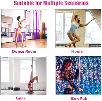 Ceiling Mounting Pole Commercial Permanent Dance for Pub Gym Club Yoga Room,Dancing Pole,Romantic Pink Pole Dancing Pole Spinning & Static, Adjustable Beginner Professional Dancer Pole, Indo