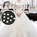 LolliBeads (TM) 100 Pcs Crystal Ringed Sew on Rhinestone Czech Glass with Silver Plated Brass Base Prongs Cup, White 4 mm