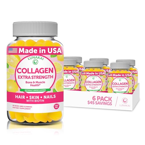 Lunakai Collagen Gummies with Biotin, Zinc, Vitamin C & E
