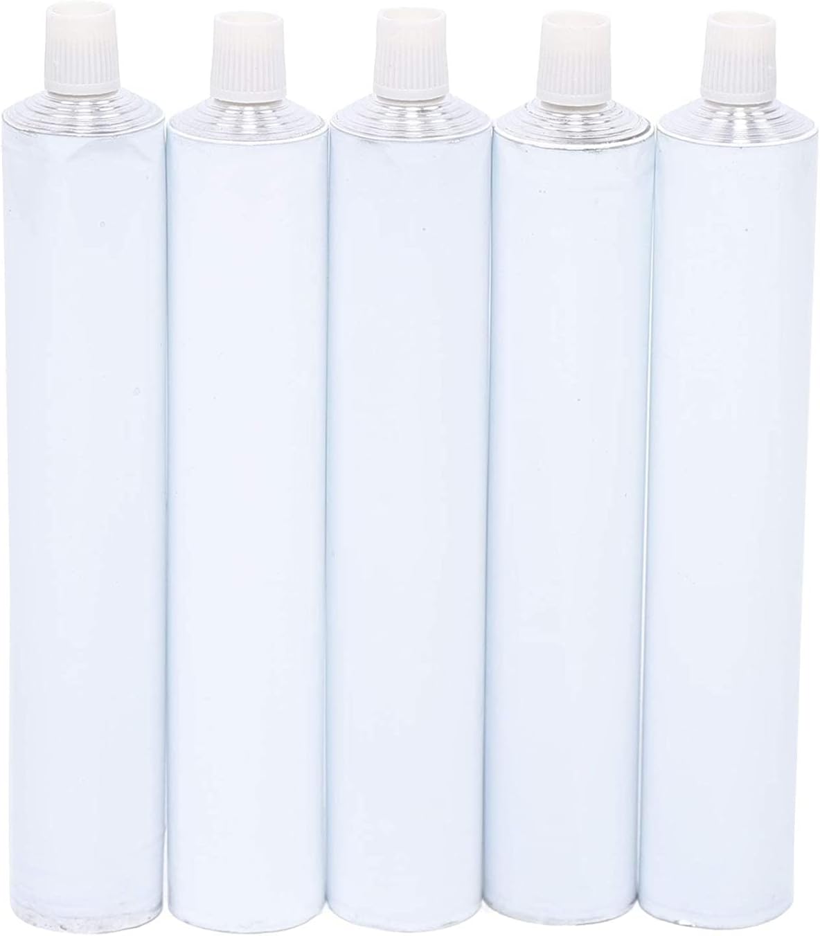 100pcs 100ml Aluminum Recyclable Empty Toothpaste Tubes with Needle Cap, Refillable Travel Squeeze Bottles for Cosmetic Samples