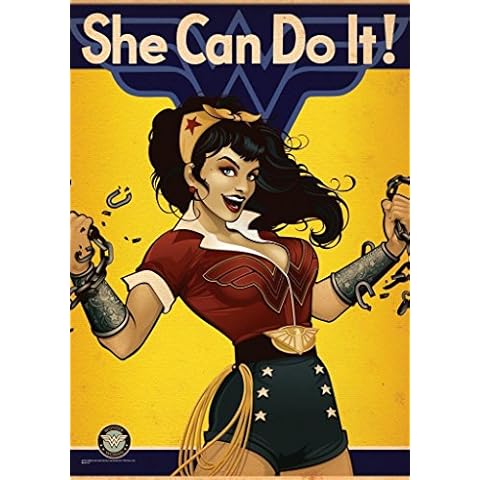 DC Comics - Bombshell Wonder Woman - Justice League - Durable 17” x 24 MightyPrint Wall Art - NOT Made of Paper - Officially Licensed Collectible Cover